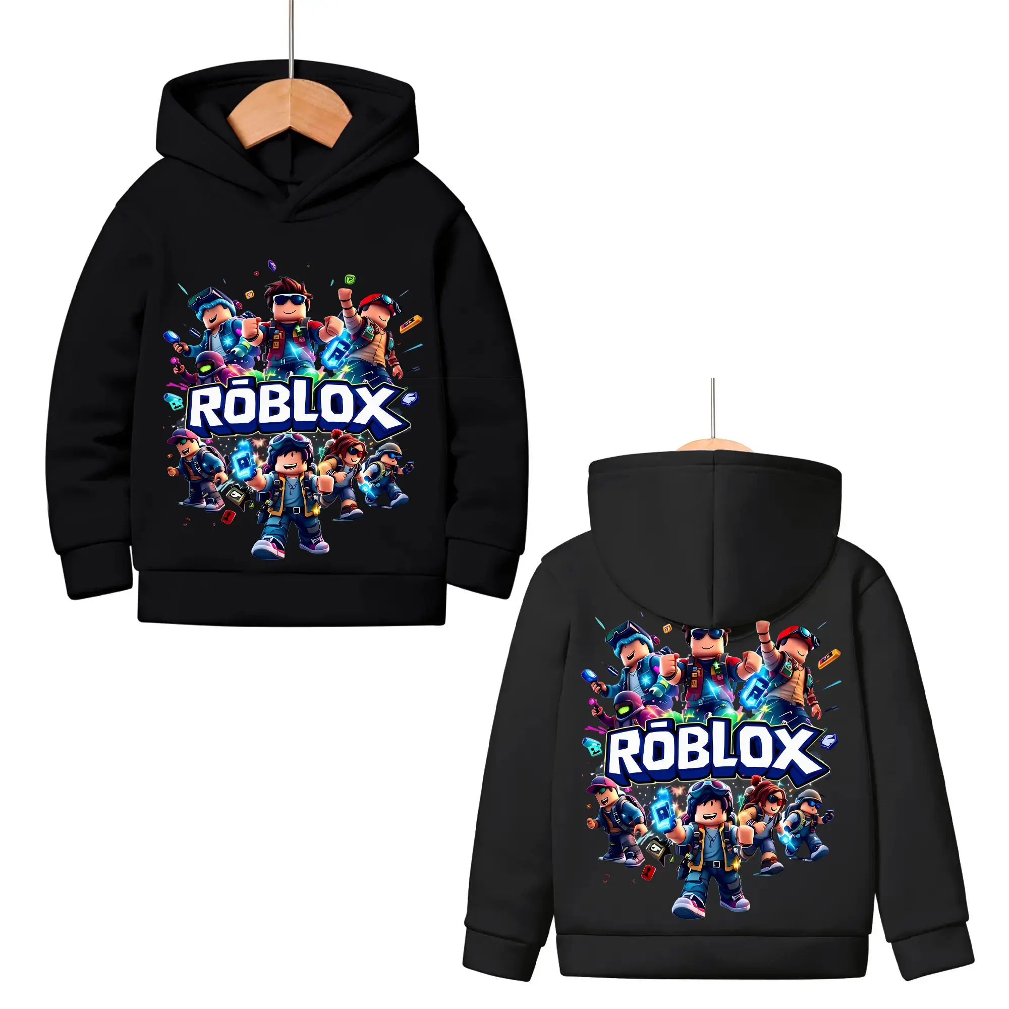 roblox hoodie Game Double-sided Graphic Sweatshirts Long Sleeve Hoodie