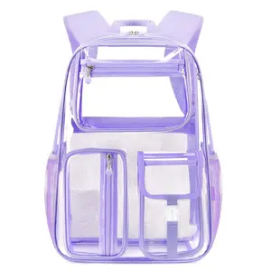Cusangel Heavy-Duty Transparent Backpack, TPU Large Capacity Clear Backpack, Essential for Sports Events, Home & Travel, Black Transparent Backpack Women's Shoulder Bag