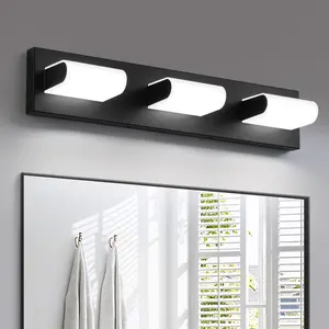 KDG LED Modern Bathroom Vanity Light Fixtures, Matte Black 5000K Wall Lighting Over Mirror, Lights for Dressing Room, Bedroom