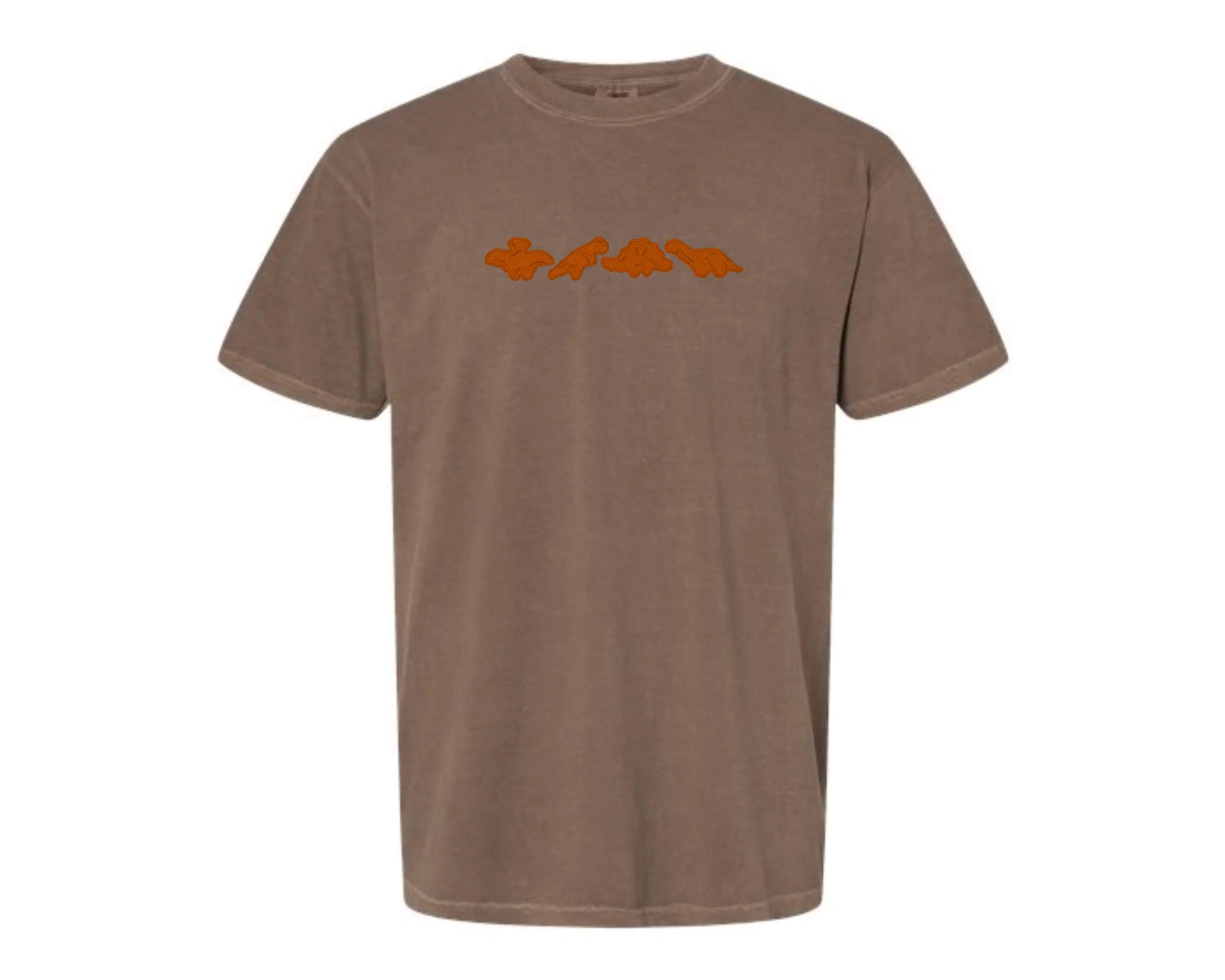 Chicken Nugget Tshirt, Embroidered Tshirt, Dinosaur Chicken Nugget