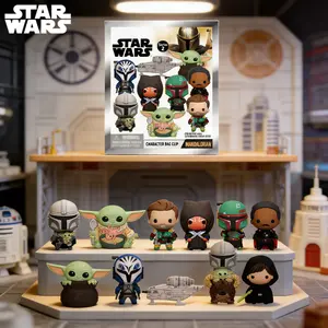 Star Wars 3D Keychain Blind Bag 1PC Officially Licensed Mystery Anime Figure Keyring PVC Blind Box Backpack Charm Perfect for Collectors Mandalorian Series