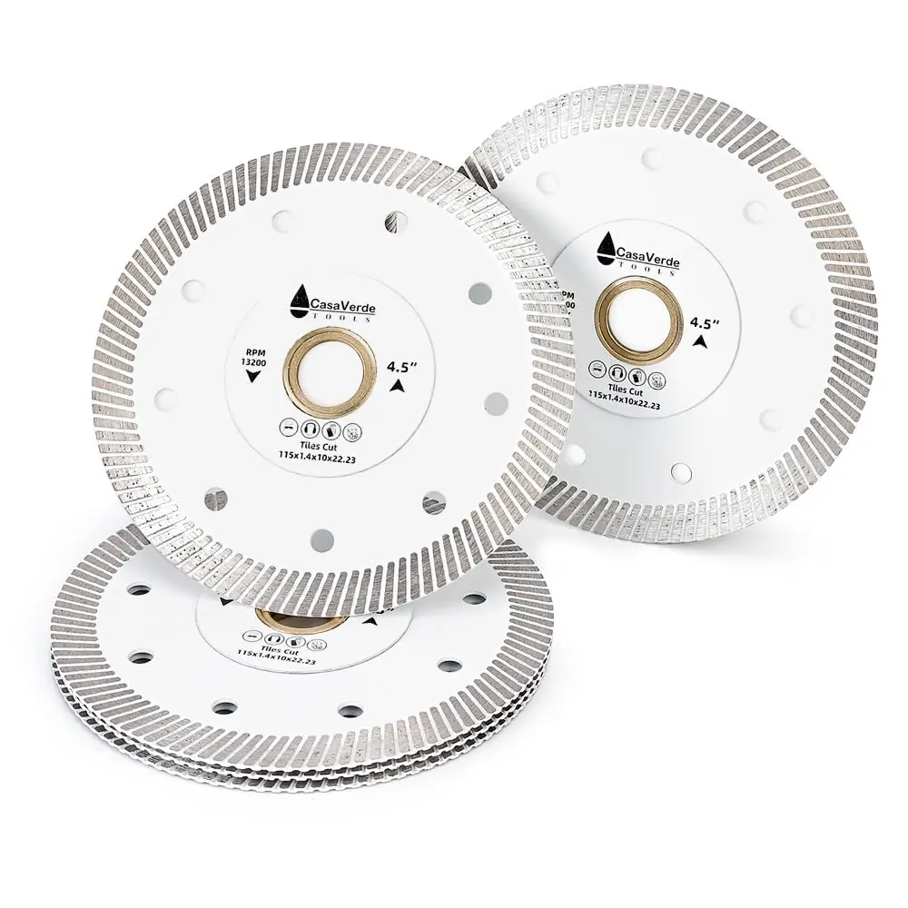 5pc/Lot Super Thin Tile Blade 4 1/2 inch Diamond Turbo Blade for Marble and Tiles