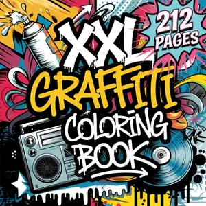 XXL Fat Line Graffiti Coloring Book for Adults & Teens: A Super-Sized Urban Art Experience Packed with Street-Style Designs