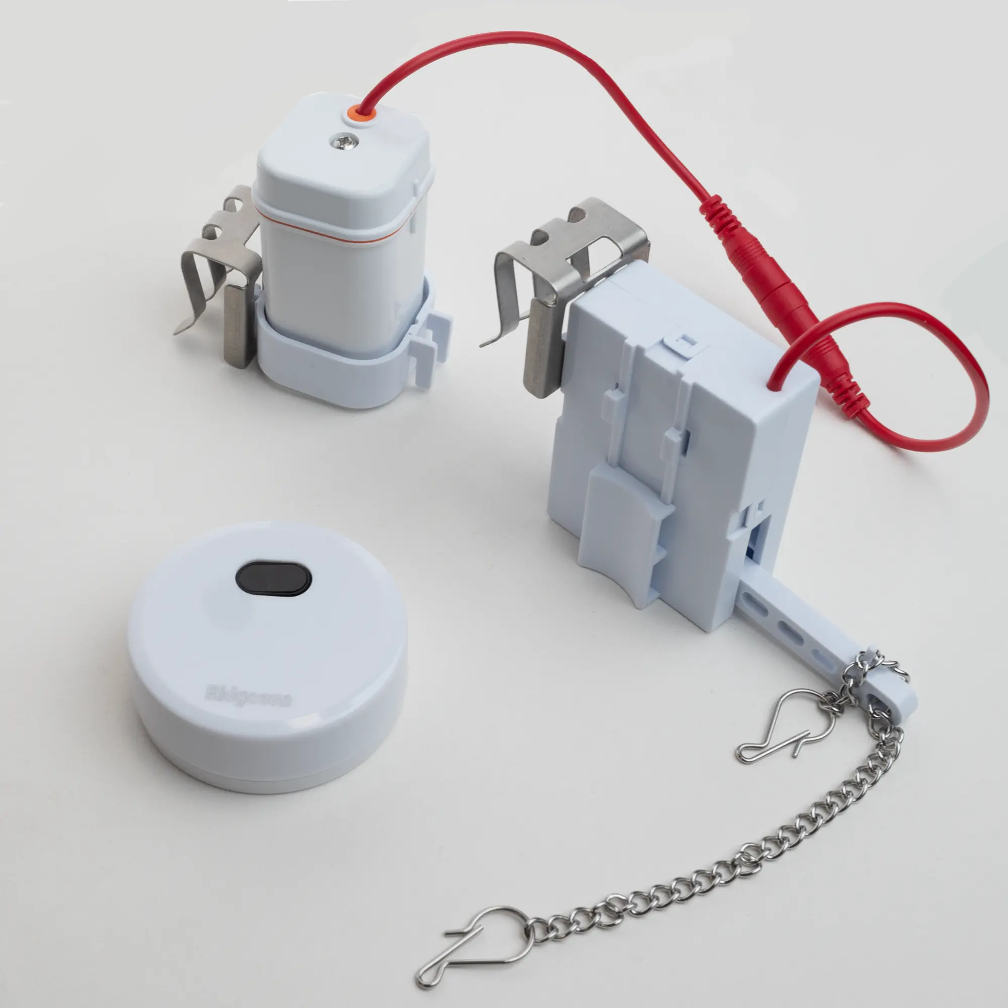 Ridgesun Automatic Touchless Toilet Flush Kit, Motor-Driven, Battery Operated, Fits Most Flapper Toilets, Motion Sensor Flush Valve, Easy DIY Install