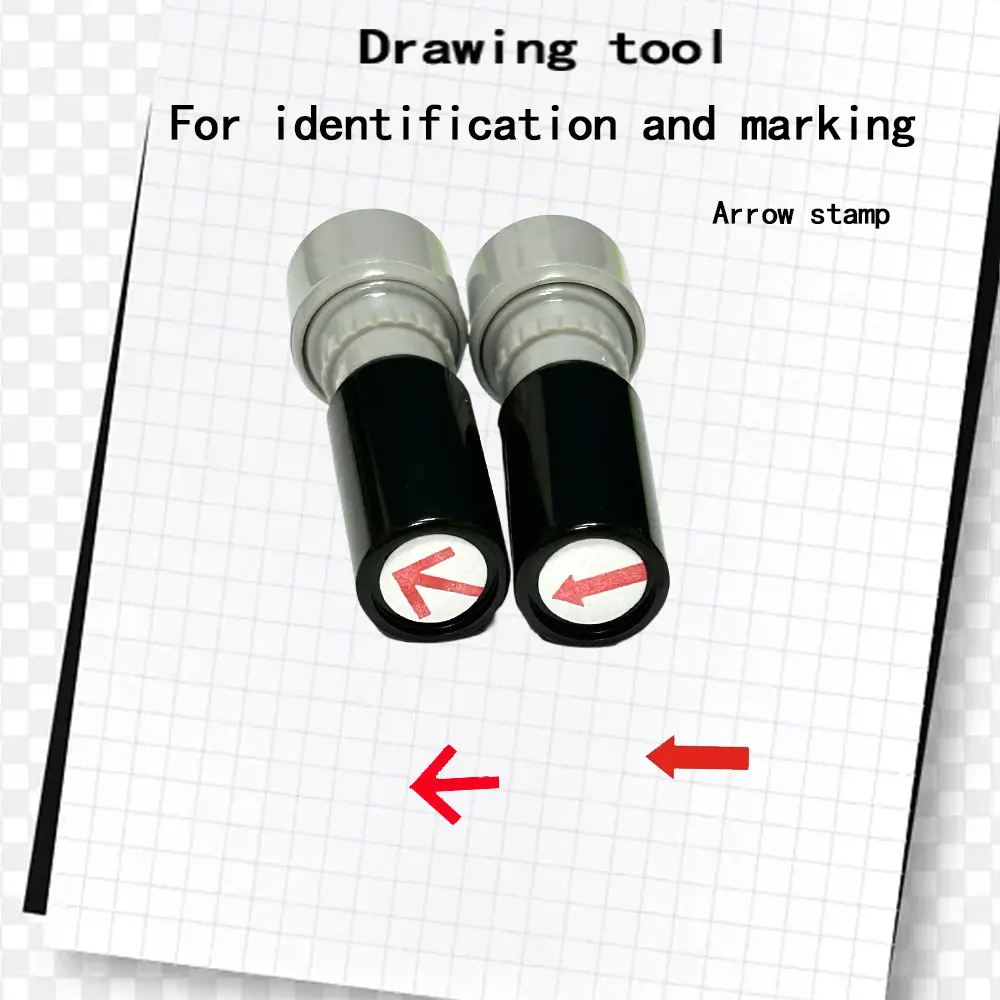Arrow Marking Stamp, Small Direction Identifier Seal, Engineering Drawing Tool Stamp, Imprint for Office & School Use