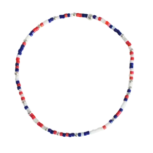 red & blue & white spirit stick, silver
