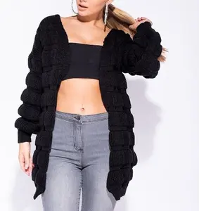 Black Chunky Knit Cardigan