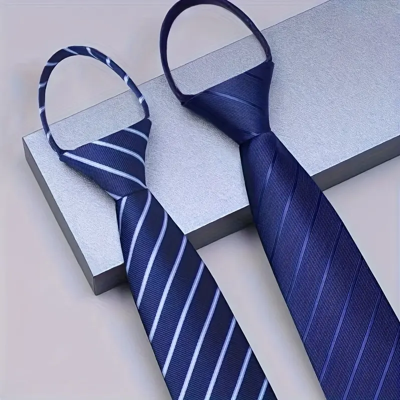 Buy One Get One Free Men's Classic Polyester Zipper Tie - Business Formal Wear Accessory, Suitable for Dress Parties and Weddings - Timeless Classic Style, Ideal Gift Choice