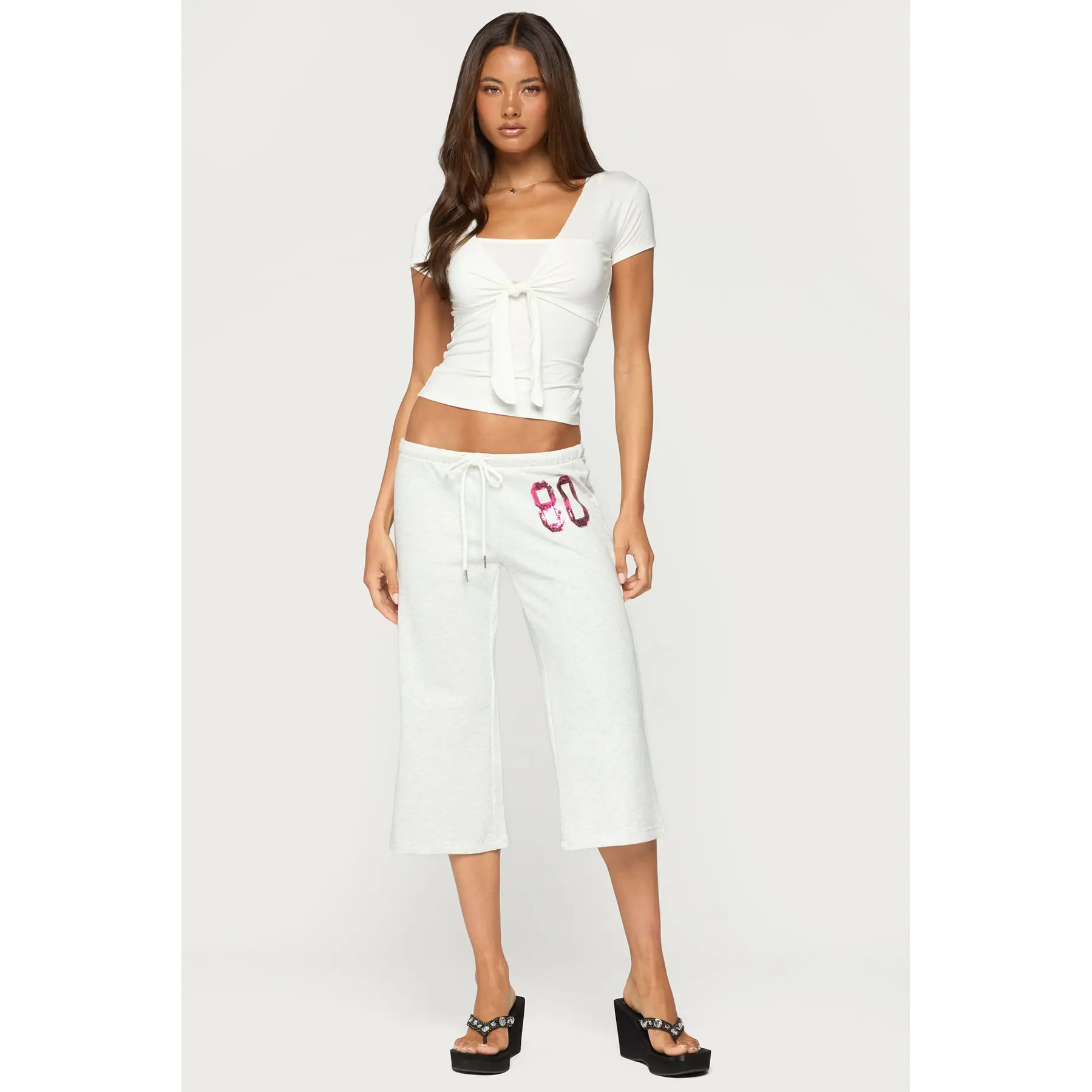 80 Sequin Capri Sweatpants