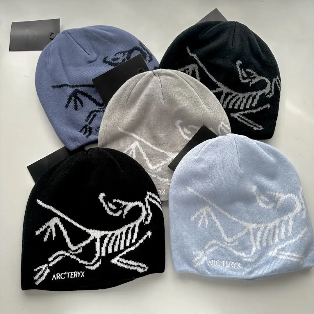 Arc'teryx Bird Head Beanie – Unisex Wool Blend Knit Winter Hat with Logo, Warm Outdoor Ski & Streetwear Cap