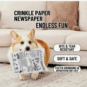 Pet Dog Sound Paper Toy, Realistic Newspaper Squeaky Chewing Toy, Durable Chewable Teeth Care, Perfect for Dogs
