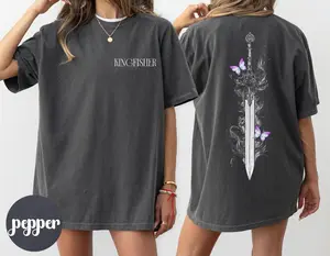 Quicksilver Book Kingfisher 2 side T-shirt Comfort Colors®, Fantasy Bookish Merch Inspired Fantasy Novel Apparel Romantasy Gift