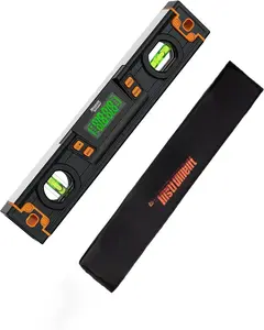 10-Inch Digital Level, Portable  Angle Finder with Backlit Display, 0.1 Accuracy,  Base, 4 Measurement Units, Compact Torpedo  Level Tool for DIY & Professional Use
