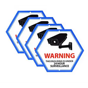 Mandala Crafts 24 Hour Video Surveillance Sign, Security Camera Sign, Aluminum Warning Sign for Outdoors, Homes, Businesses, CCTV Recording
