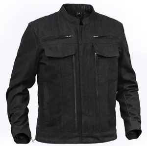 Shield™ Menswear Men's Denim Jacket, Stretch Tops, Coats with Mesh Detailing, Lightweight Men's Outerwear