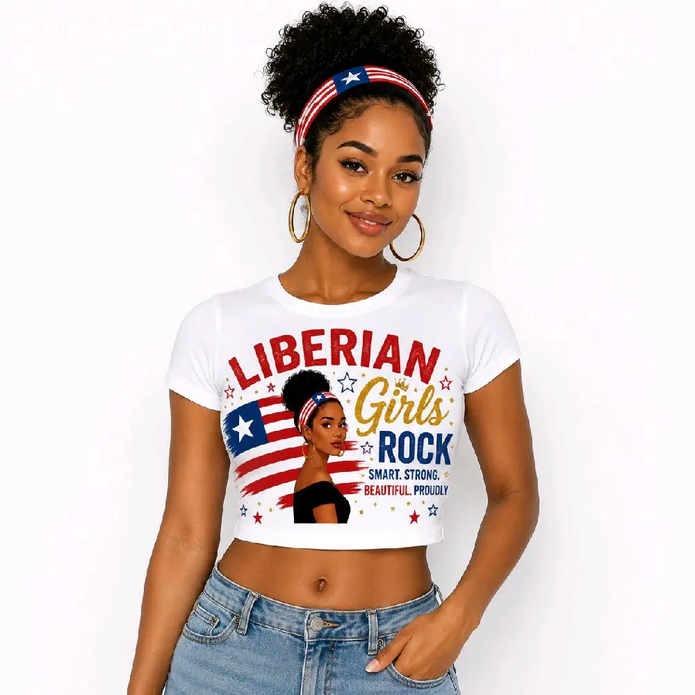Liberian Girls Rock cropped tee