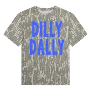 Dilly Dally Camo T-Shirt - Mossy Oak Bottomland Camo T-Shirt , Perfect for Casual Wear, Camo T-shirt, 3D Camo T-Shirt, 3D Camo Style T-Shirt, 3D Camo Shirt
