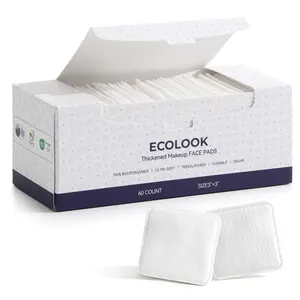 ECOLOOK Triple-Layer Cotton Facial Pads | Textured Exfoliating & Ultra-Soft Cotton Pads for Face | Reinforced Edges,Lint-Free & No Tear | Gentle for All Skin Types | Pair with Toner -1 Pack