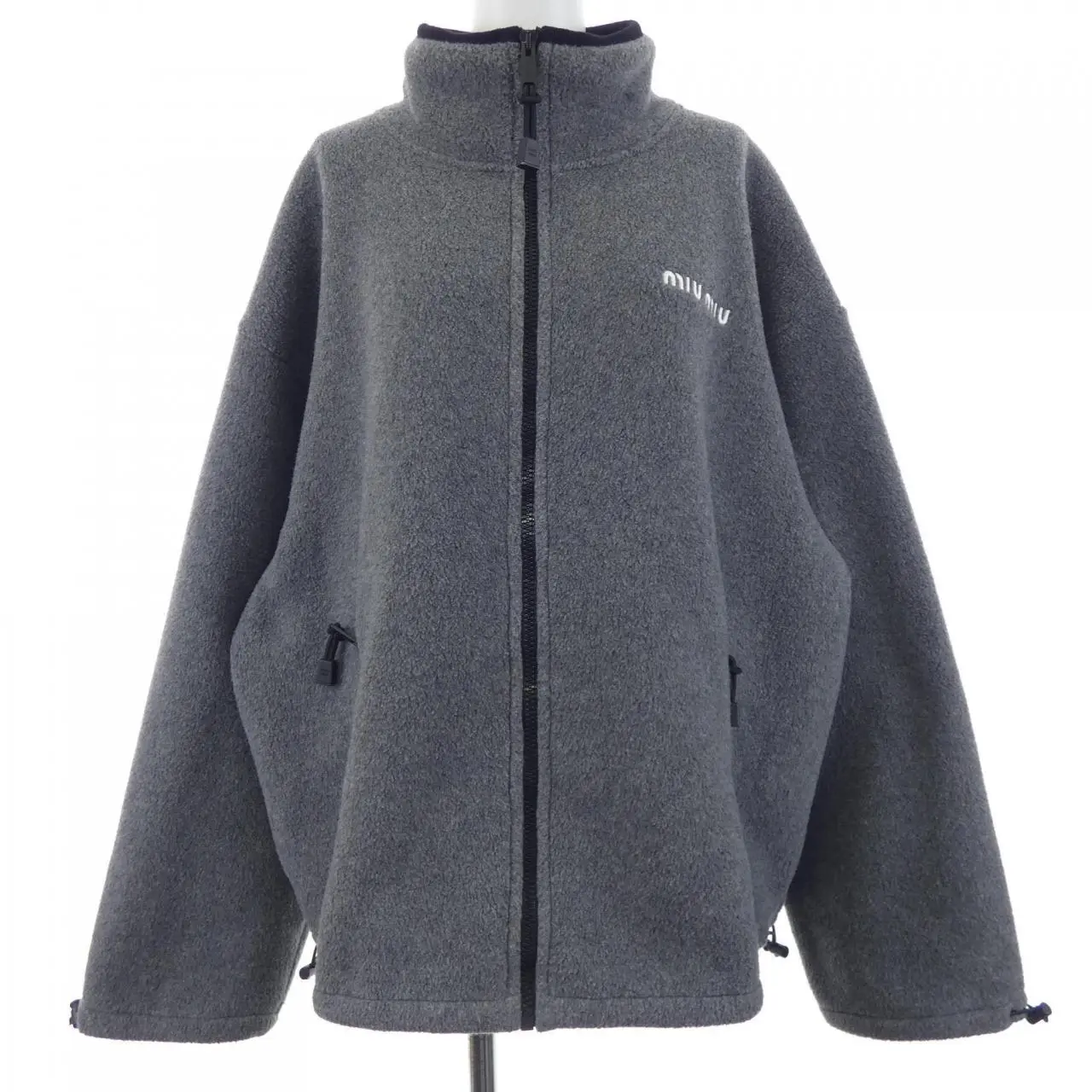 Pre-owned miu miu Cotton Small Leather Goods Fleece Cropped Sweatshirt