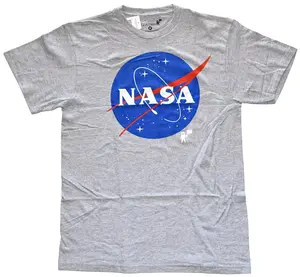 NASA Logo Grey Heather Men's Graphic T-Shirt New Officially Licensed, Graphic tees, Streetwear, Men gifts, T Shirt for Men, Top, Menswear