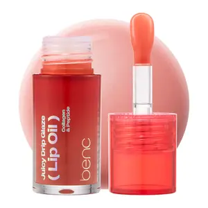 [NEW_Tiktok Shop Exclusive] Benc Juicy Drip Glaze Lip Oil 01 Naked Pink l Hydrating Gloss, Moisturizing balms, Sheer tint, Shine & Dewy Finish