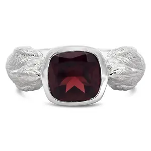 Goddaughters Sterling Silver Garnet Cardinal Ring