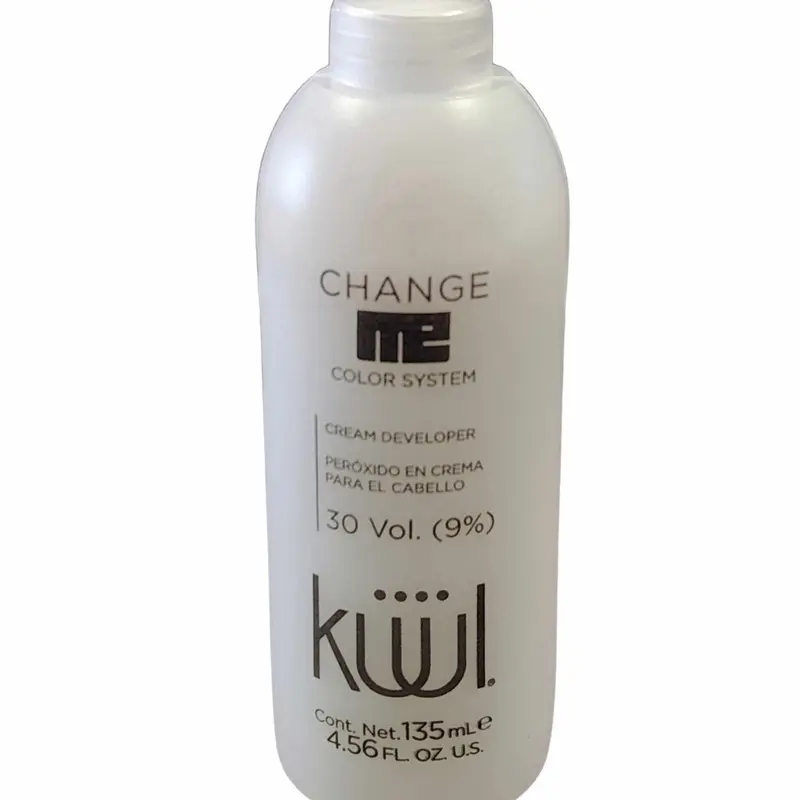 KUUL Color System Change Me Peroxide Cream Developer - 30 Volume, Alcohol-Free, Paraben-Free, 4.5 fl oz Haircare Hair Lightener Developer for Permanent Color & Damaged Hair Adults