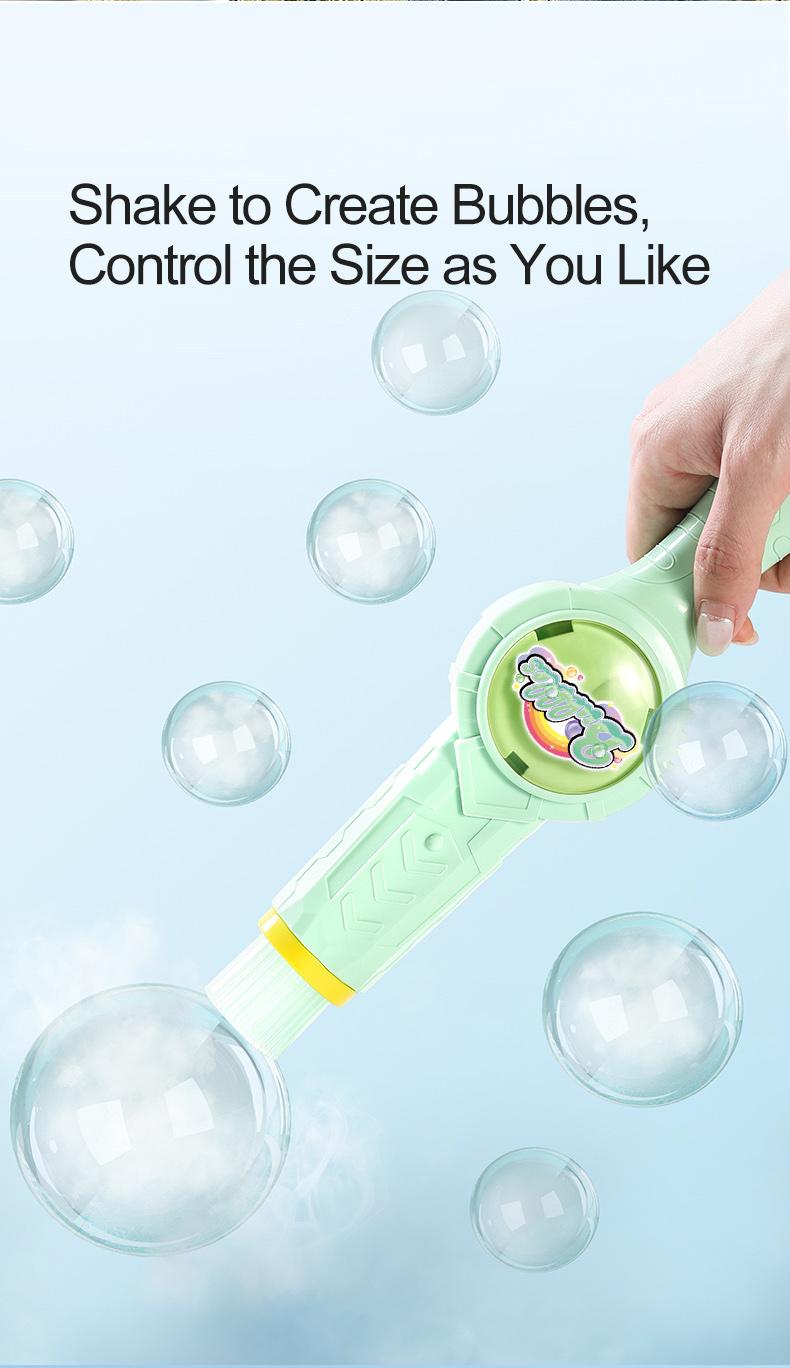Mist Bubble Machine for Kids – Elastic Bubble Fog Wand, Smoke Bubble Sword, Interactive STEM Toy with Lights & Music, Parent-Child Fun, Outdoor Summer Play, Birthday Gift for Boys & Girls