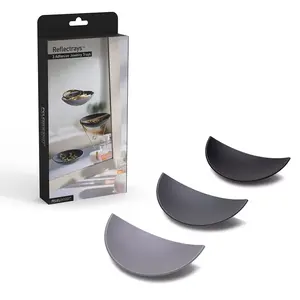 PELEG DESIGN Reflectrays 3 Jewelry Trays in 3 Shades of Gray | Jewelry Organizer, w/a Strong Adhesive Tape | Each Ring Holder Is 4.3″×2.2″×0.9″ | Each Decor Jewelry Tray Holds up to ⅓ lb
