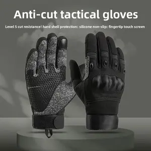 Men's level 5 anti-cut gloves tactical outdoor sports riding mountain climbing full finger non-slip wear-resistant locomotive anti-drop cross-border