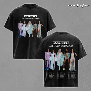 Katseye The Wildworld Tour 2026 Schedule Dates Graphic Washed Tee Vintage Acid Oversized Two Sided Kpop Girl Group Concert Outfit Fan Gift Women