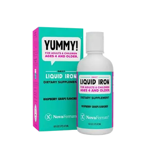 NovaFerrum YUMMY 16 fl oz - Liquid Iron Supplement for Kids and Adults
