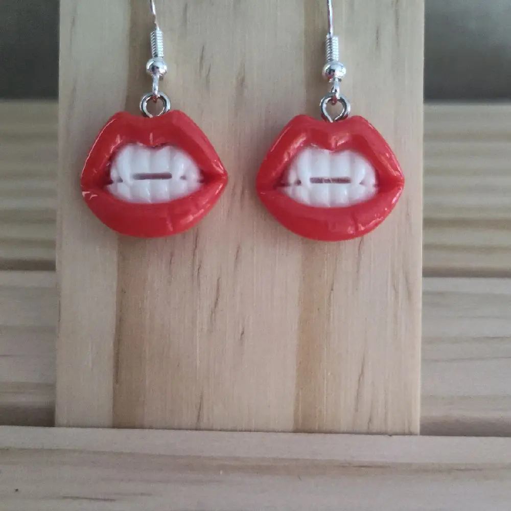 Vampire Mouth Earrings
