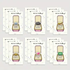 40pcs Who Has The Ring Bridal Shower Scratch Off Game ，Hilarious Losing Phrases on Ticket Cards - Easy to Play - Funny Wedding Shower or Fun Engagement Party Game Idea for 40 Guests