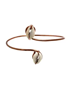 Ocean’s Embrace – Copper Arm Cuff w/ Cowrie Shells