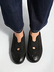 French Vintage Cross Strap Flats, Soft Comfortable Breathable Casual Shoes, Retro Cross Strap Training Shoes for Women, All Seasons