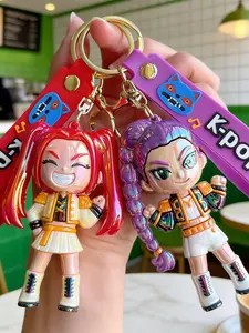 Cartoon Male Figure Silicone Keychain, Electroplated Key Ring, Anime Bag Charm, Cute Character Accessory, Perfect Gift for Fans