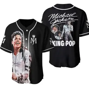 Michael Jackson Baseball Jersey – Pop Culture Shirt, King of Pop Fan Apparel