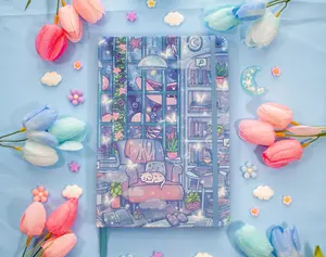 B GRADE Hardcover Dotted Journals A5 160 Pages 140gsm with Ribbon Bookmark Elastic Band and Back Pocket Smooth Hardcover Rounded Corners