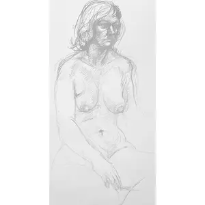 Ian Hornak, Renaissance Female Nude Figure Study, 1963, Original Drawing