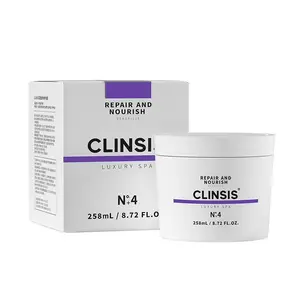 CLINSIS Nº4 Hydrating Hair Mask - Luxurious Repair, Shiny Hair with Moroccan Argan Oil & French Marula Oil - 258ml - Nourished Hair Organic Hair Growth Keratin Crystal Scent