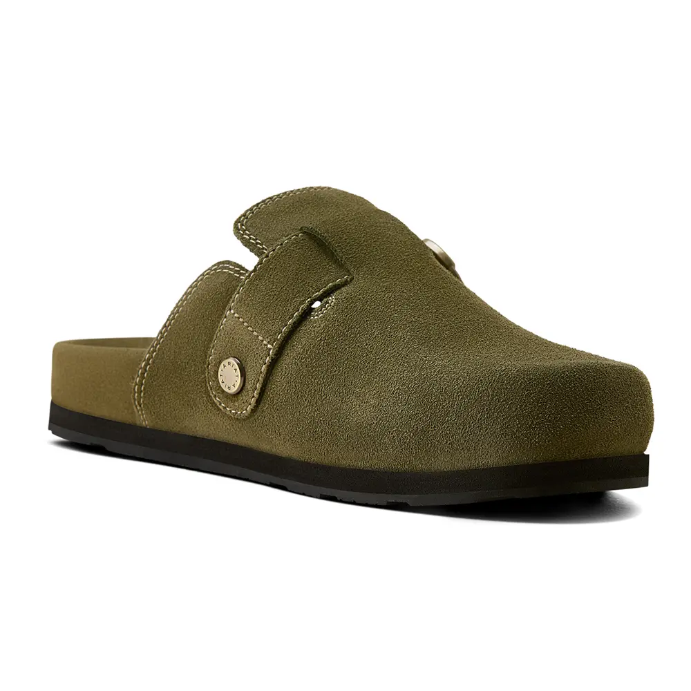 10080469 Ariat Women's Country Mule - Olive Suede