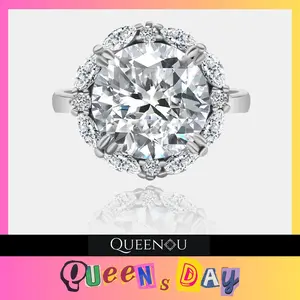 【893】QUEENSDAY Regal 5CT Synthetic Moissanite Ring