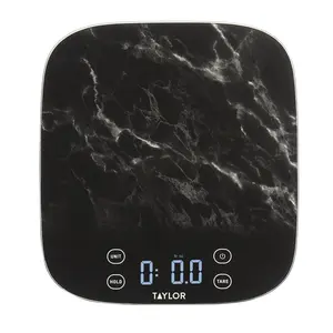 Taylor 22lb Waterproof Digital Kitchen Food Scale Black