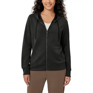 ODODOS Women's Modal Soft Full-Zip Hoodies Casual Relaxed Fall Outfit Hooded Jacket with Pockets