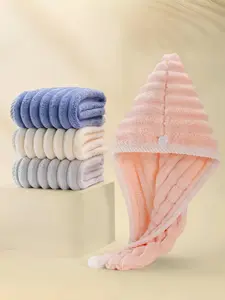 Pro Salon Hair Towel Wrap - Premium Thick Microfiber Turban for Long & Curly Hair, Ultra Absorbent Fast Drying, Anti-Frizz Heatless Waves, Perfect for Air Dry Routine, Travel, Gym & Gift (Christmas, Mother‘s Day, Valentines)