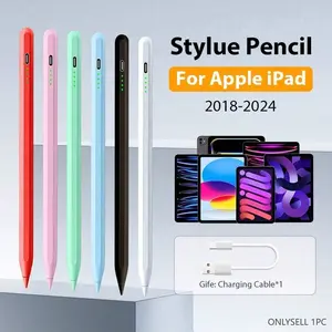 iPad Touch Pen Fast Charging Anti-Touch Pressure Sensing Active Screen Stylus Compatible iPad 6/7/8/9/10 Pro12.9&11 Air3/4/5 Mini5/6 Touchscreen Pen USB Rechargeable Stylus
