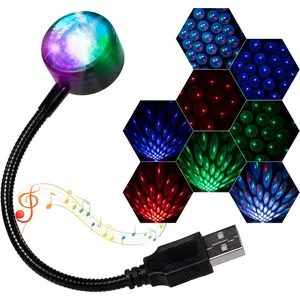 Roof Lights, USB  Projector Night Light, Adjustable Interior  Lights,Portable LED Lights 4 Colors& 9 Functional Modes  Lights for  Decor,Ceiling, Bedroom,Party,1 Pack