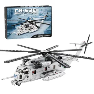 EngineDIY CH-53E Super Stallion Heavy Lift Helicopter Building Blocks Set, 2240PCS 1/35 Scale Modern Military Transport Helicopter Airplane Model, Educational Toys Gifts for Kid and Adult
