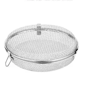 Multi-Purpose 304 Stainless Steel BBQ Grill Basket, Air Fryer Popcorn Tray, Oven Universal Cage, Dishwasher Rack, Utensil Holder, Fruit Washing Net